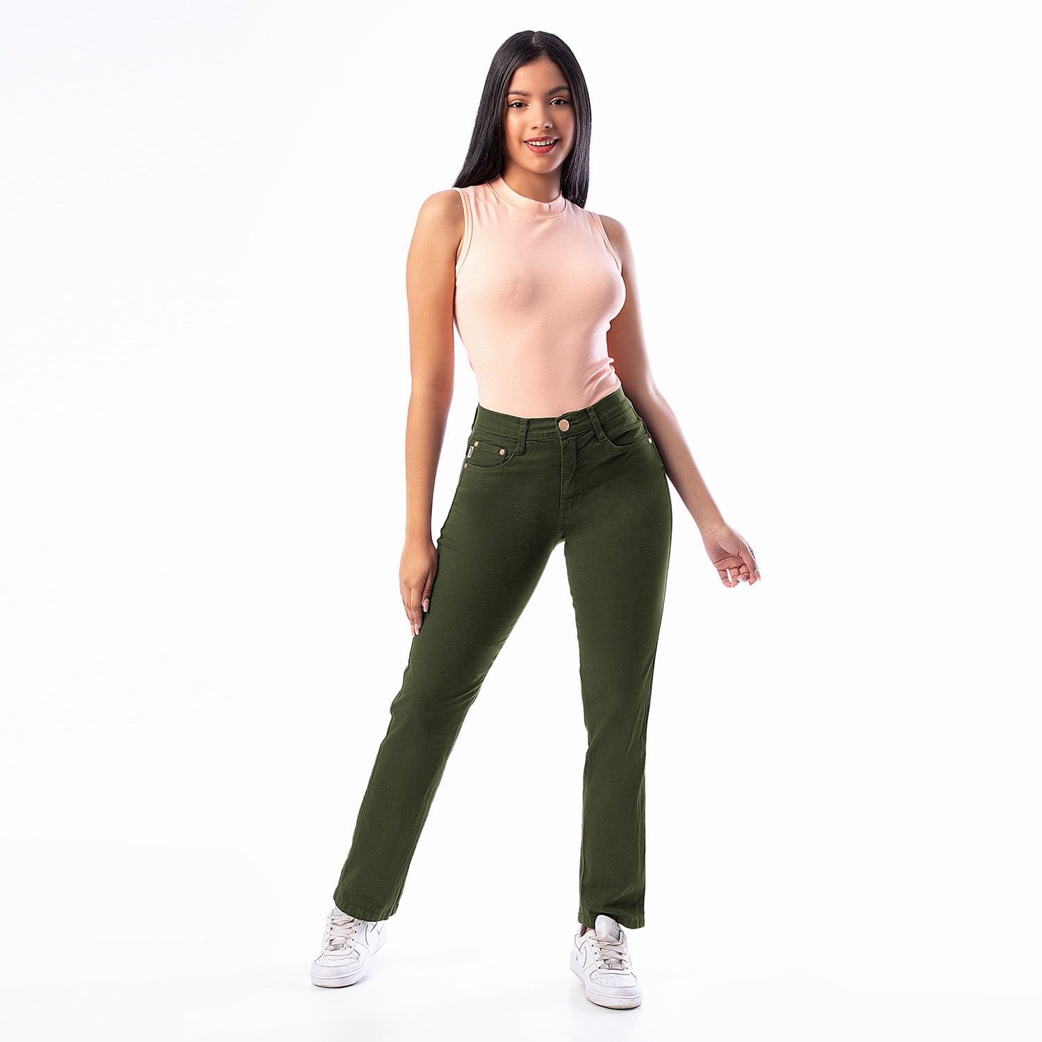 PANTALÓN RECTO DRILL STRETCH MUJER PIONIER DIANA - 1