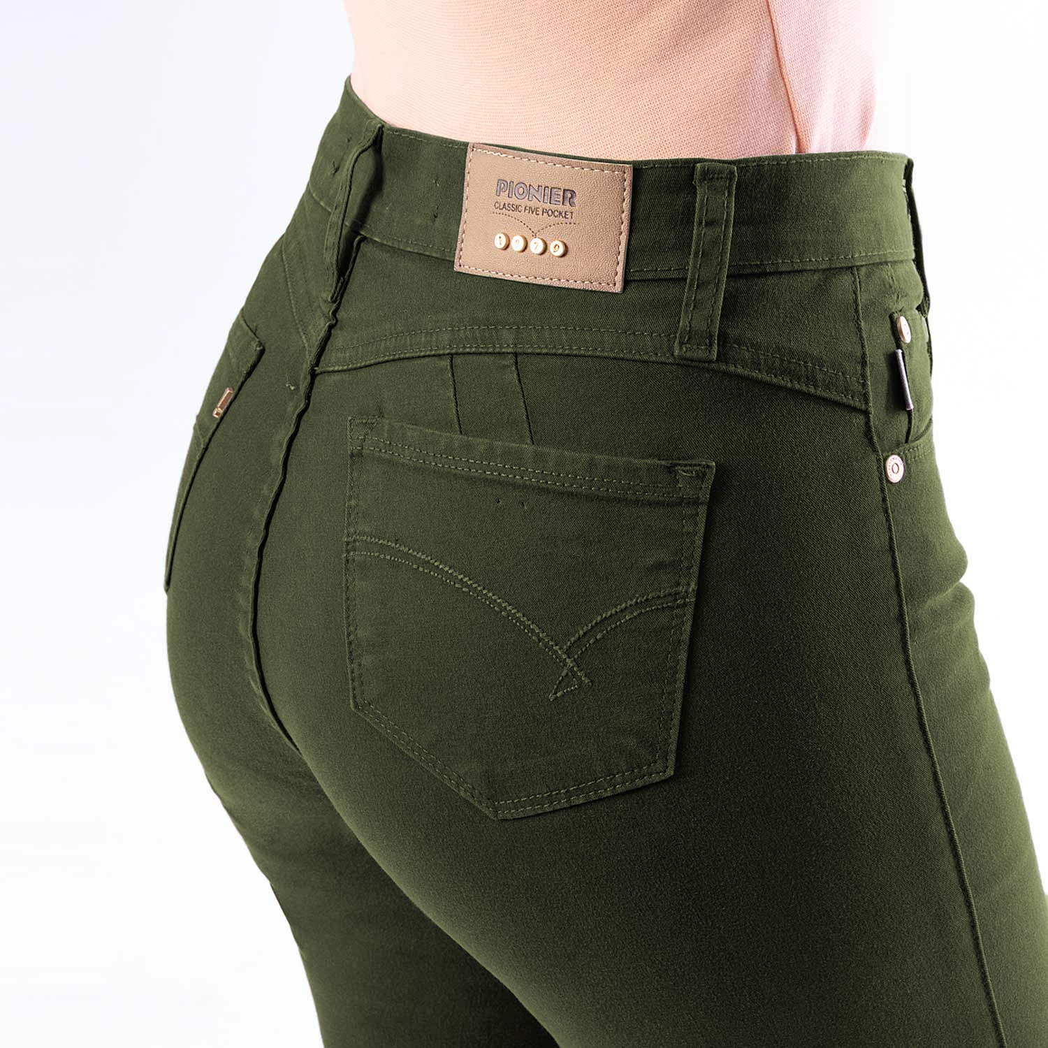 PANTALÓN RECTO DRILL STRETCH MUJER PIONIER DIANA - 4