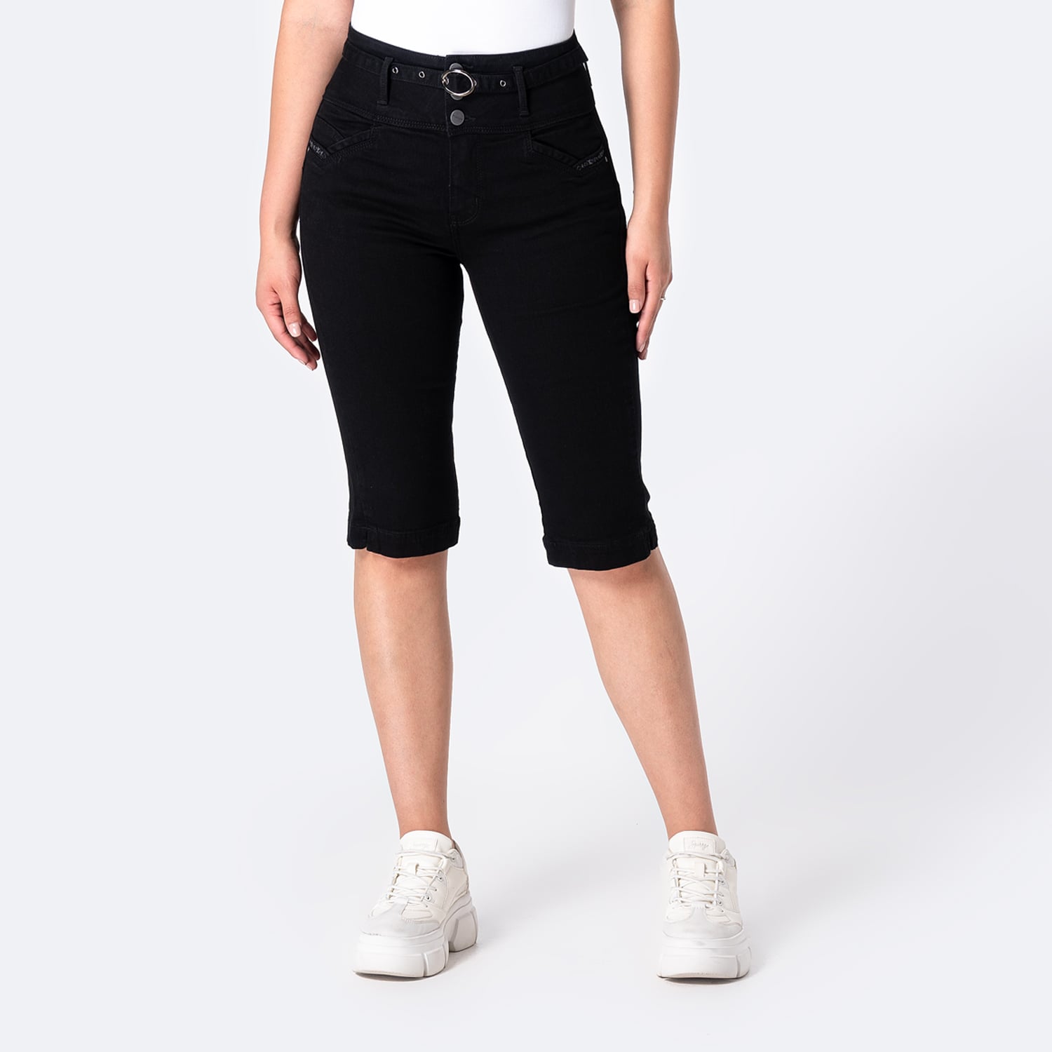 SHORT CROPPED DENIM STRETCH MUJER PIONIER LIAMI - 1