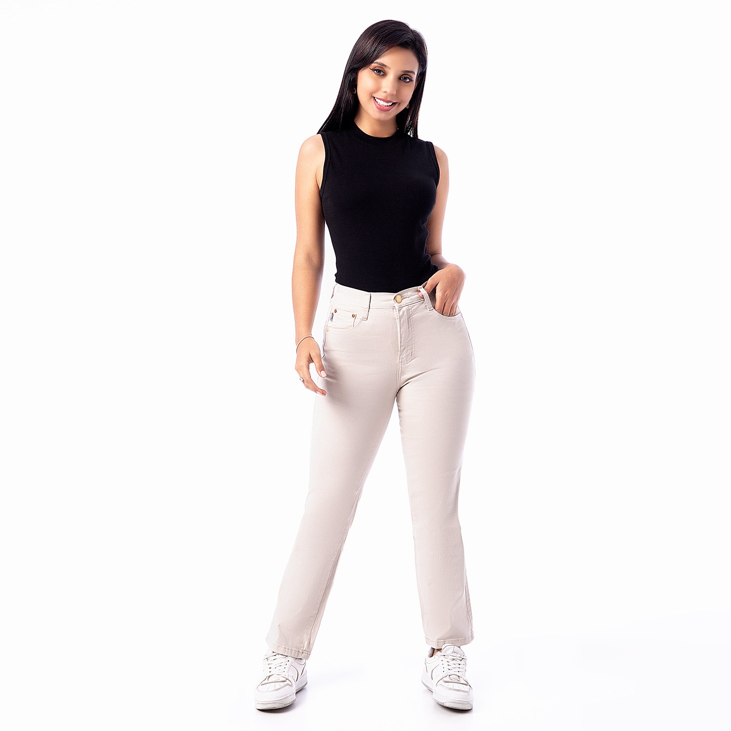 PANTALÓN RECTO DRILL STRETCH MUJER PIONIER DIANA - 1