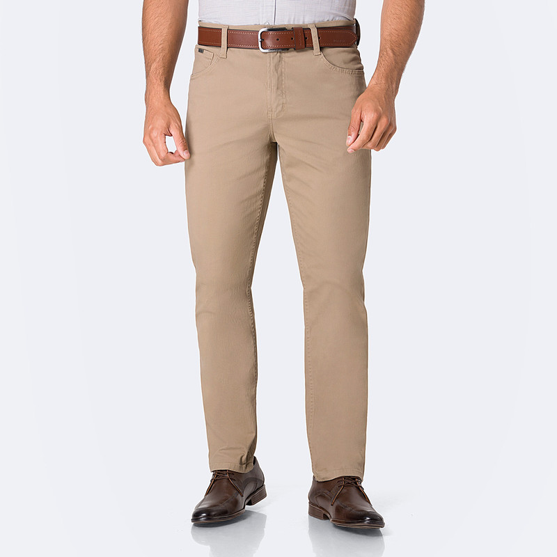 PANTALON CLASICO RELAXED CONFORT DRILL STRETCH HOMBRE - 1