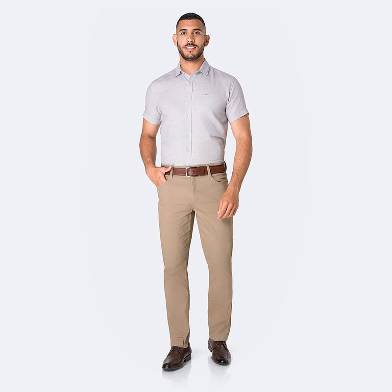 PANTALON CLASICO RELAXED CONFORT DRILL STRETCH HOMBRE - 2