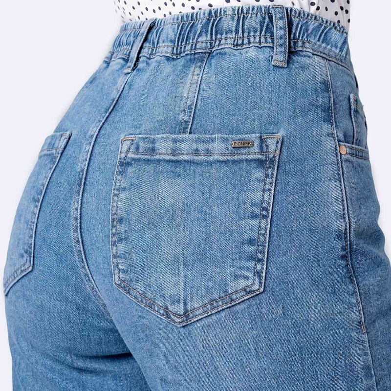 PANTALON CARGO ADALINA DENIM STRETCH MUJER - 5