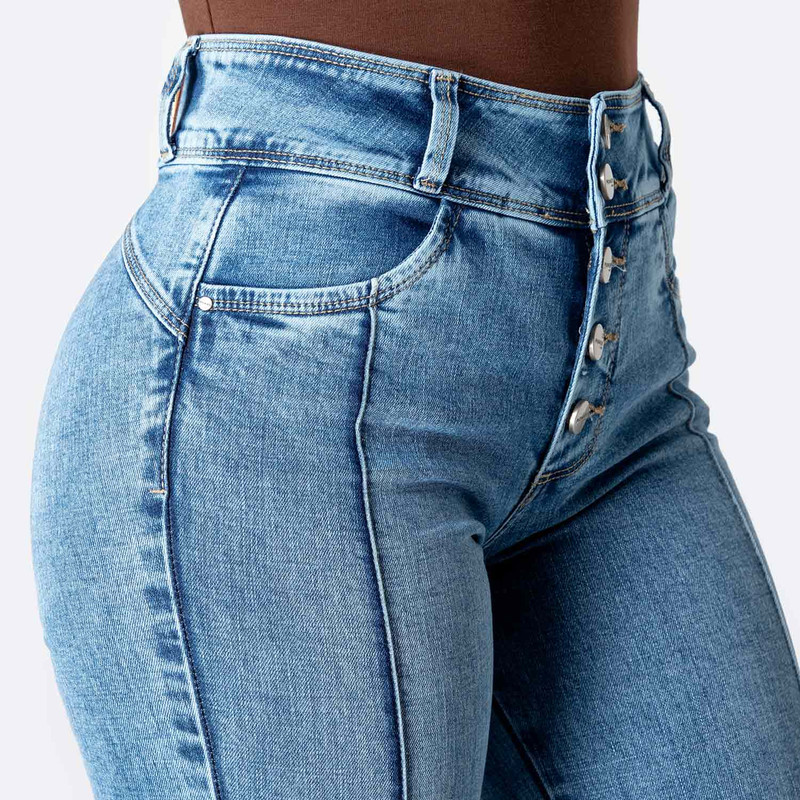 PANTALON MODA SALOMME DENIM STRETCH MUJER - 4