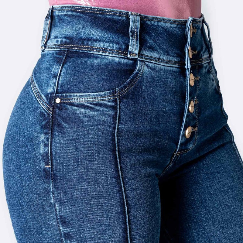 PANTALON MODA SALOMME DENIM STRETCH MUJER - 4