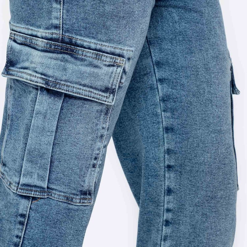 PANTALON CARGO RHIANNA DENIM STRETCH MUJER - 6