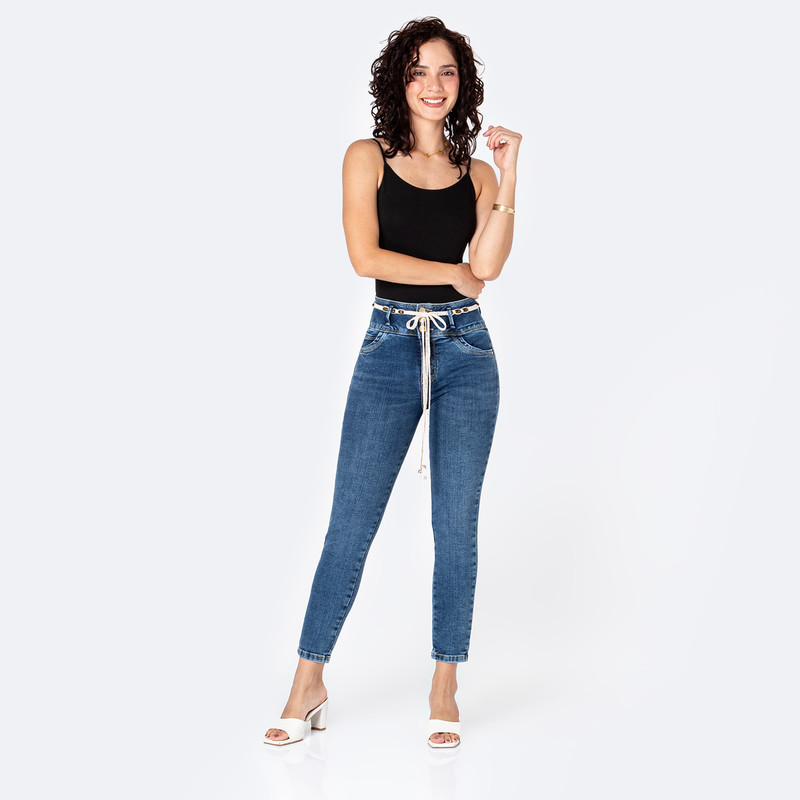 PANTALON MODA ANELLI DENIM STRETCH MUJER - 2