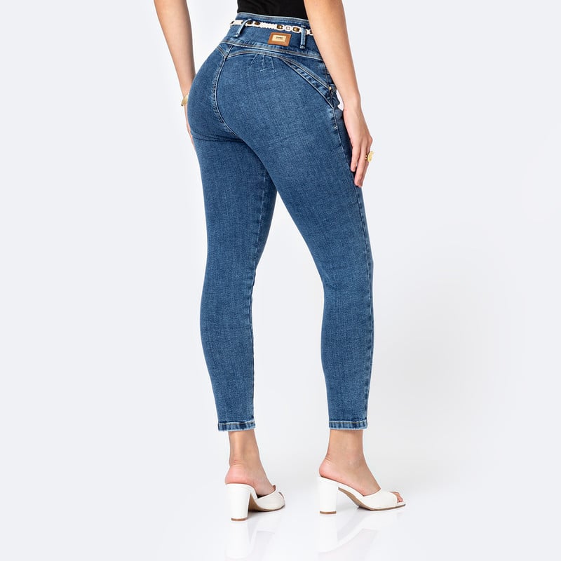 PANTALON MODA ANELLI DENIM STRETCH MUJER - 3