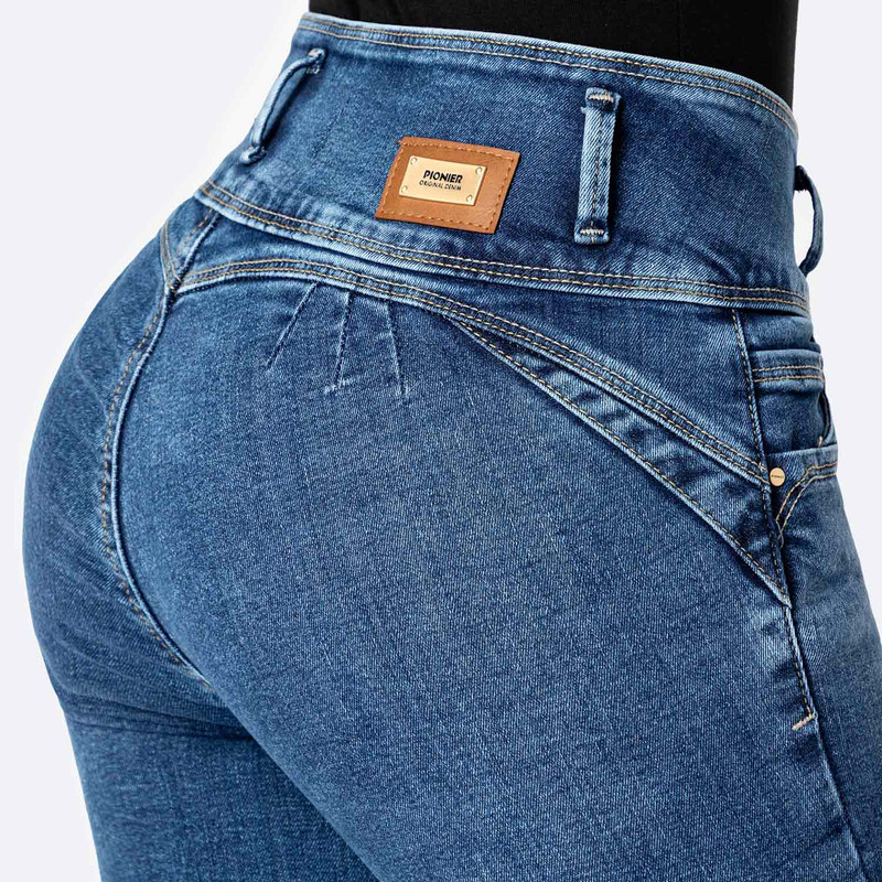 PANTALON MODA ANELLI DENIM STRETCH MUJER - 5