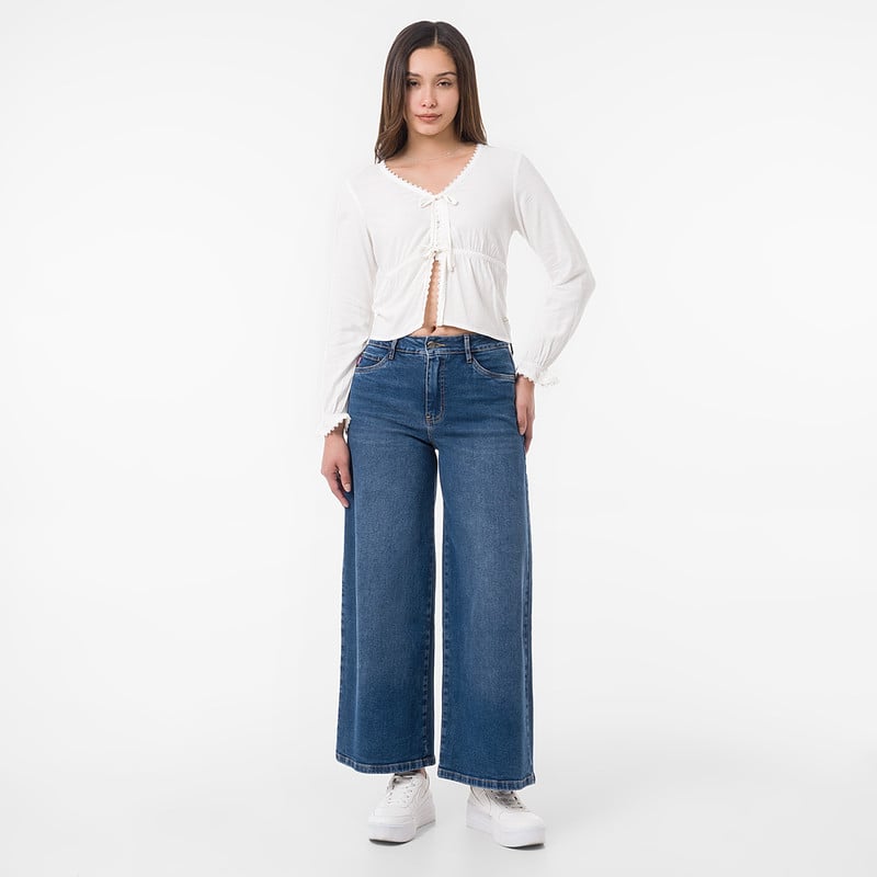 PANTALON CLASICO LUMAS DENIM STRETCH MUJER - 1