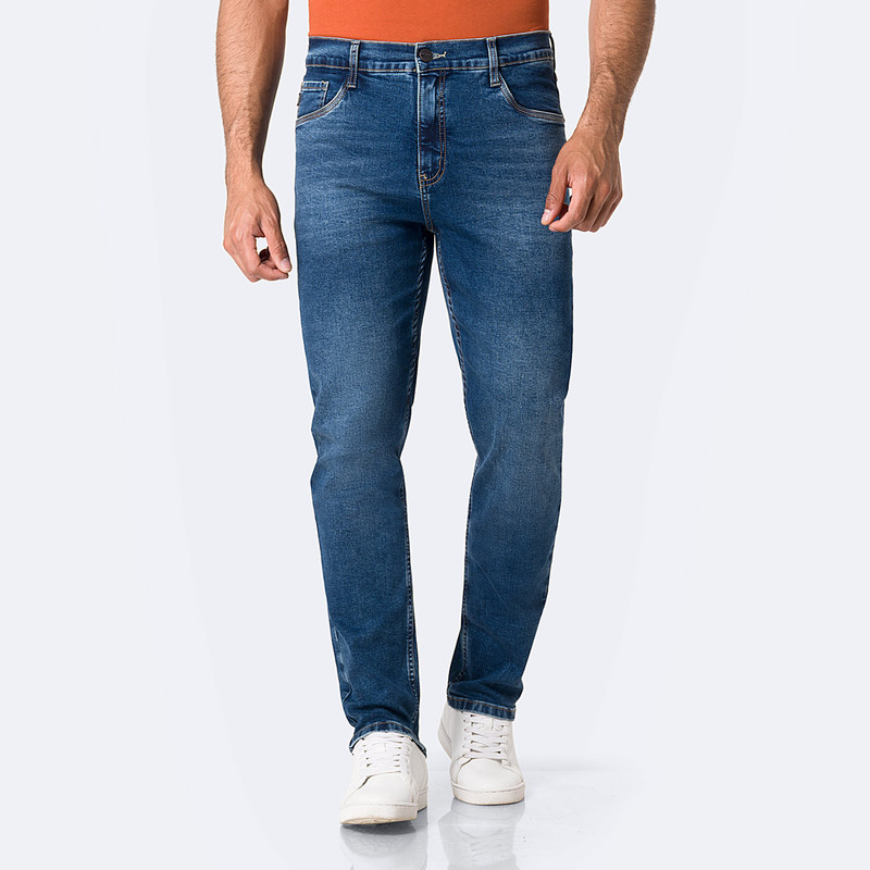 PANTALON CLASICO GOTZE L-AZUL DENIM STRETCH HOMBRE - 1