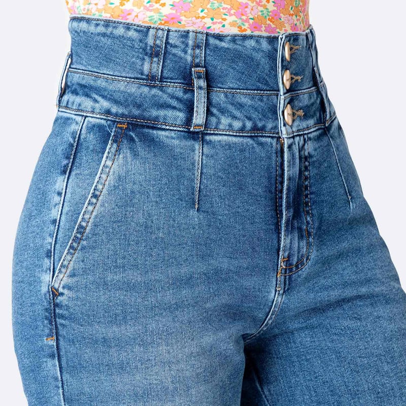 PANTALON MODA LANIIS DENIM STRETCH MUJER - 4