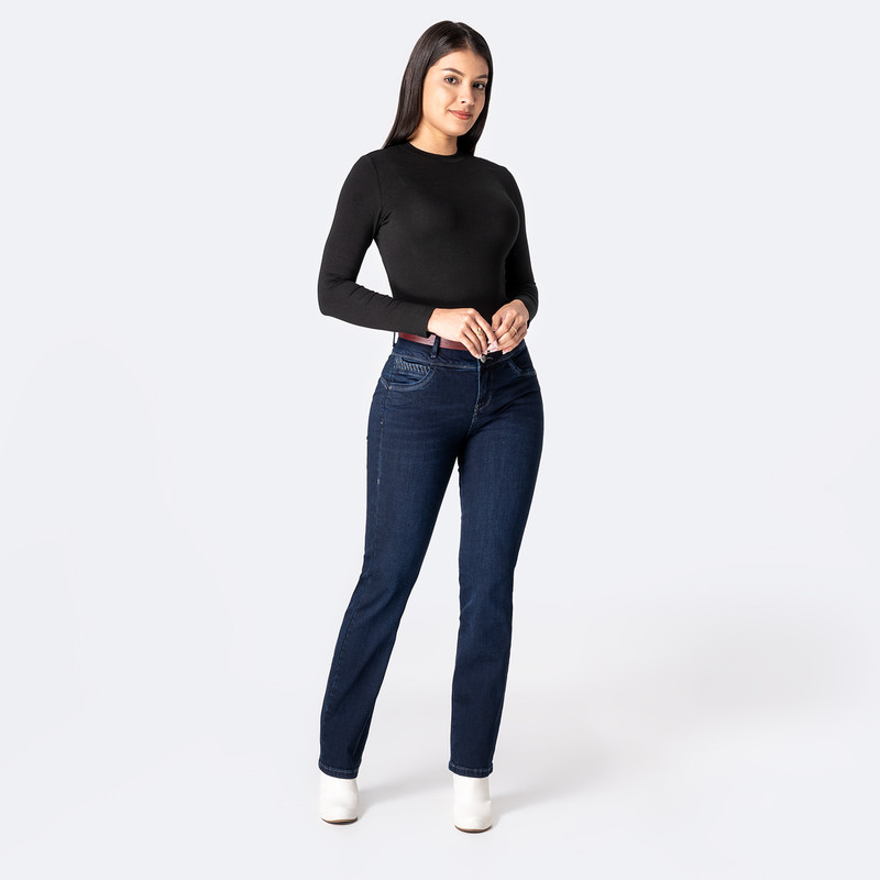 PANTALON MODA MAKALI DENIM STRETCH MUJER - 2