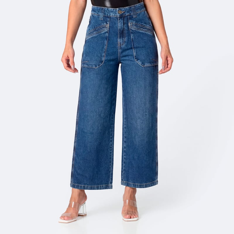 PANTALON CARGO MARENIH DENIM MUJER - 1