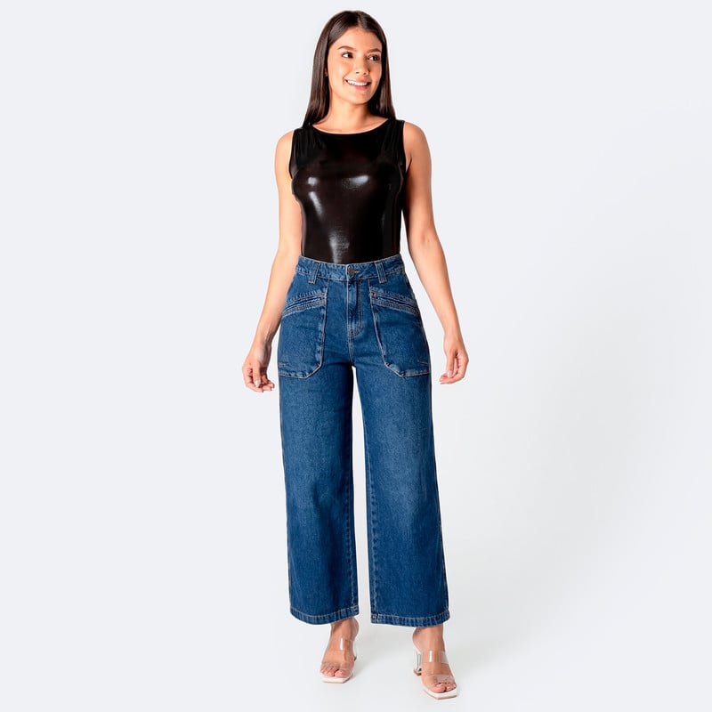PANTALON CARGO MARENIH DENIM MUJER - 2