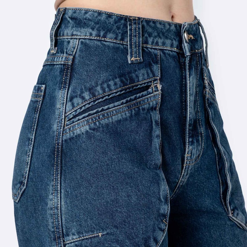 PANTALON CARGO MARENIH DENIM MUJER - 4