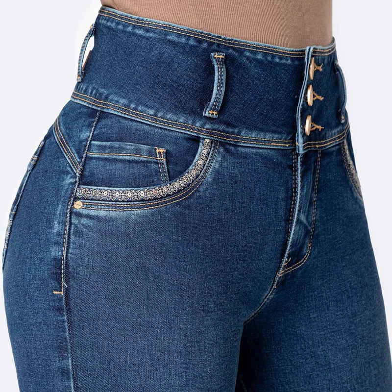 PANTALON MODA YRMA DENIM STRETCH MUJER - 4