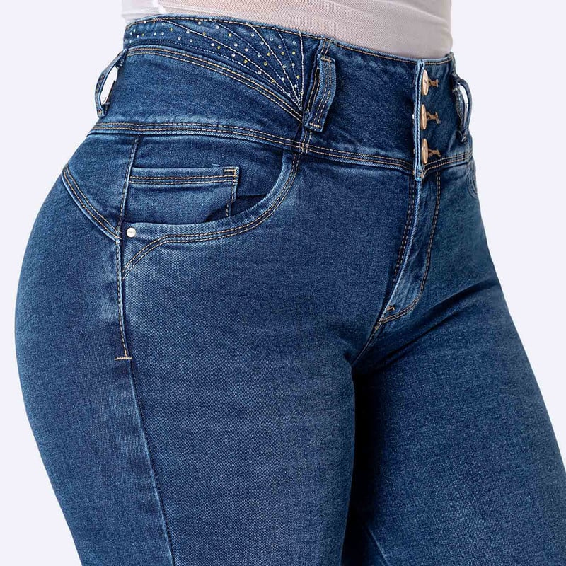 PANTALON MODA ZULMI DENIM STRETCH MUJER - 4