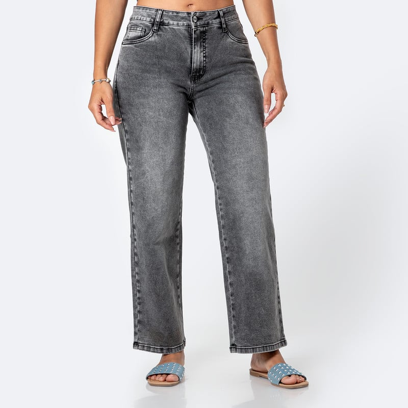 PANTALON BASICO ZIANAH DENIM STRETCH MUJER - 1