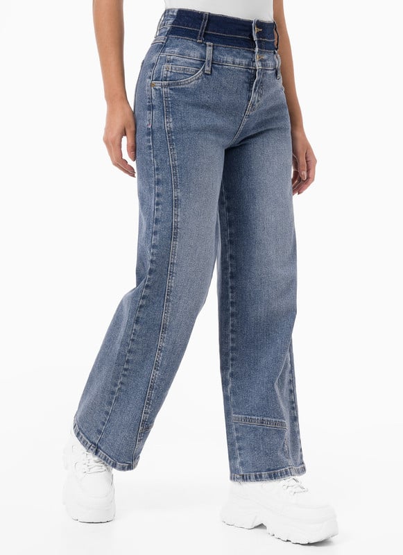 PANTALON MODA AMINAX DENIM STRETCH MUJER - 3