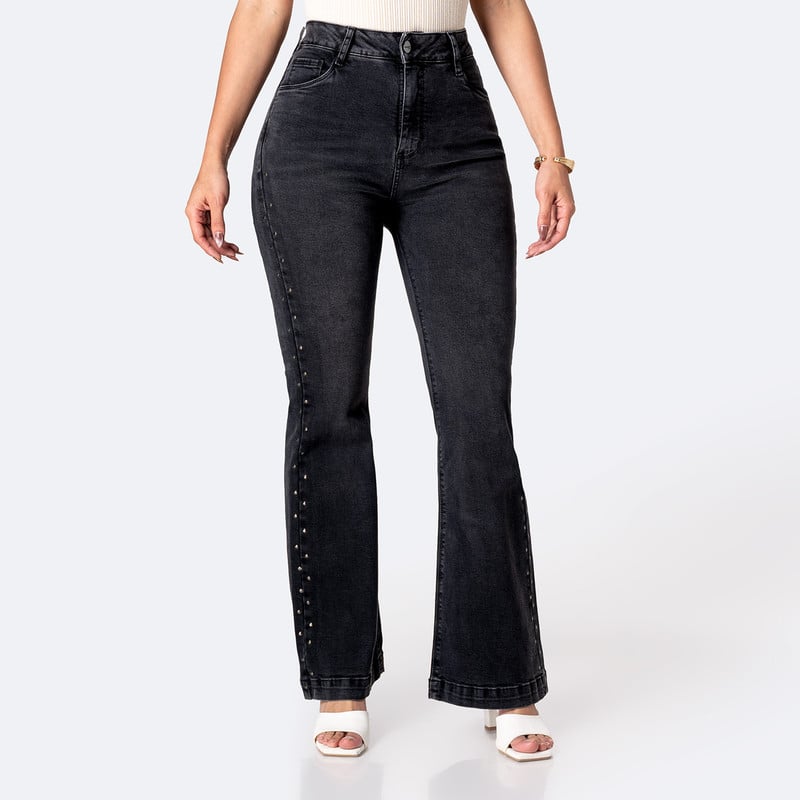 PANTALON BASICO HALLIEH DENIM STRETCH MUJER - 1