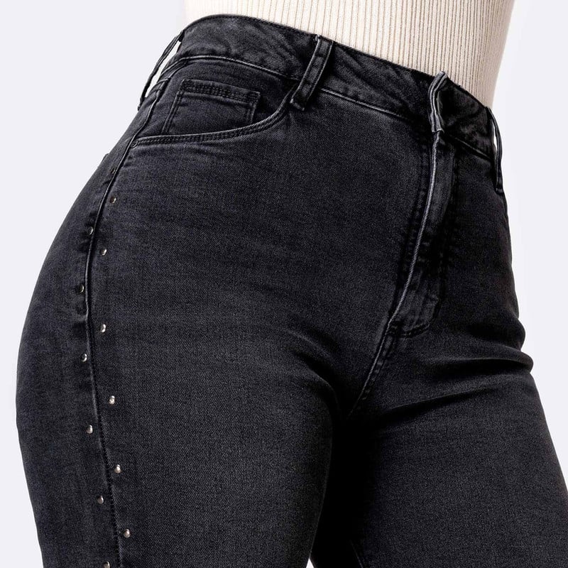 PANTALON BASICO HALLIEH DENIM STRETCH MUJER - 4