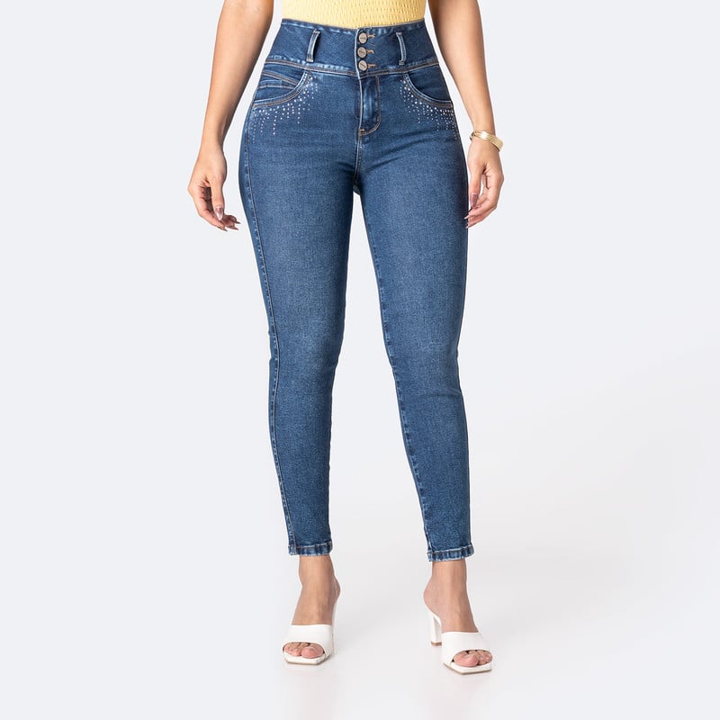 PANTALON MODA NAOMIIH DENIM STRETCH MUJER - 1