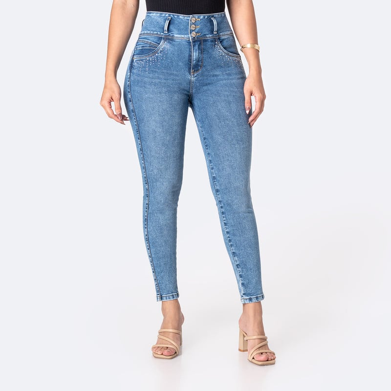 PANTALON MODA NAOMIIH DENIM STRETCH MUJER - 1