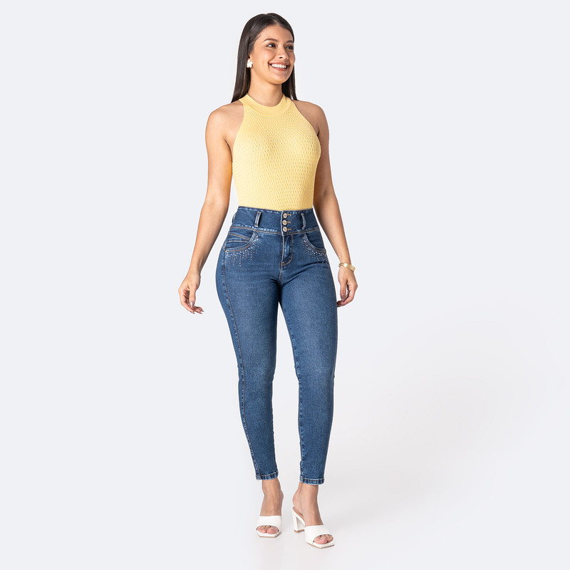 PANTALON MODA NAOMIIH DENIM STRETCH MUJER - 2