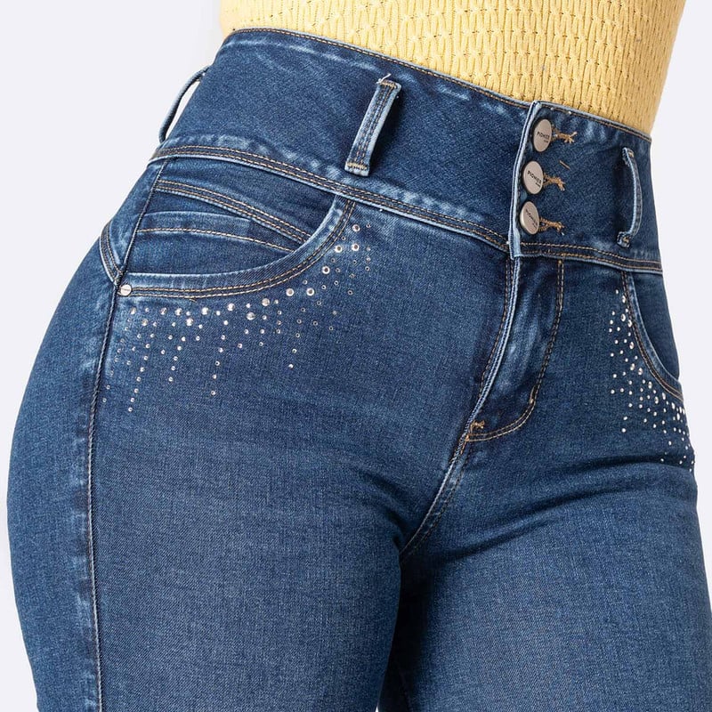 PANTALON MODA NAOMIIH DENIM STRETCH MUJER - 4