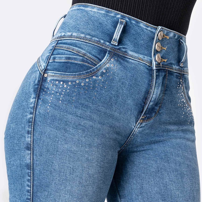 PANTALON MODA NAOMIIH DENIM STRETCH MUJER - 4