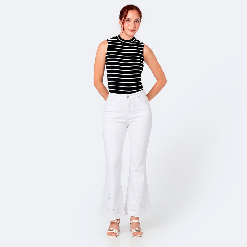 PANTALON MODA YARINEH DRILL STRETCH MUJER - 2