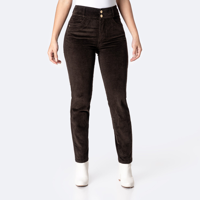 PANTALON CLASICO LARISSA C CORDUROY STRETCH MUJER - 1
