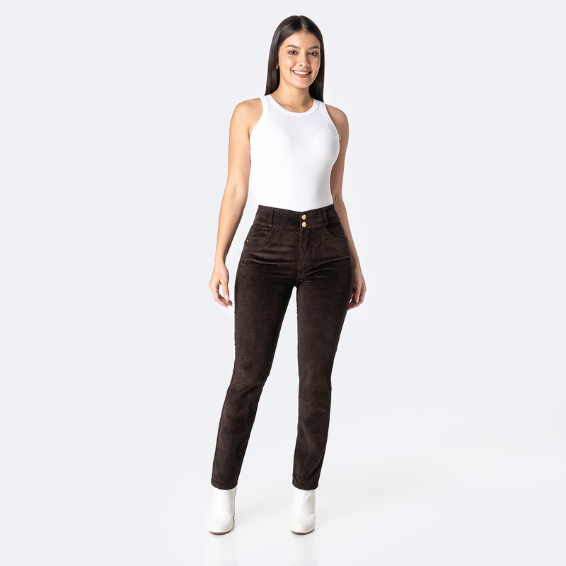 PANTALON CLASICO LARISSA C CORDUROY STRETCH MUJER - 2