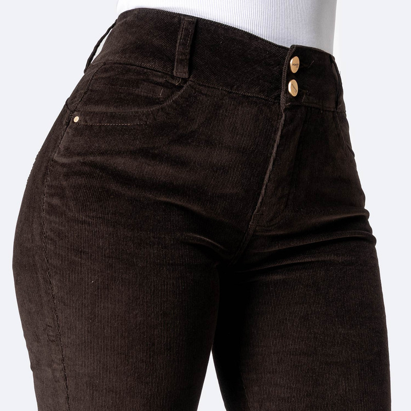 PANTALON CLASICO LARISSA C CORDUROY STRETCH MUJER - 4