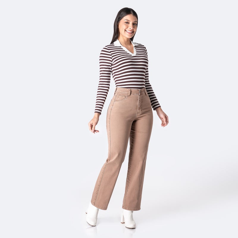 PANTALON BASICO HAISHE DRILL STRETCH MUJER - 2