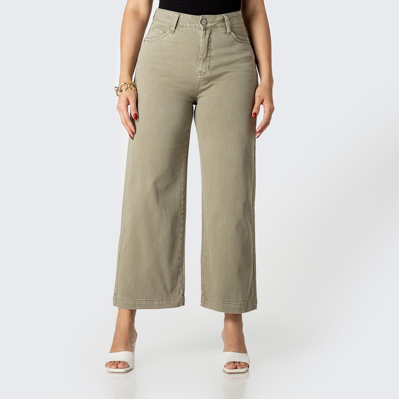 PANTALON BASICO LARI BULL DENIM DRILL STRETCH MUJER - 1