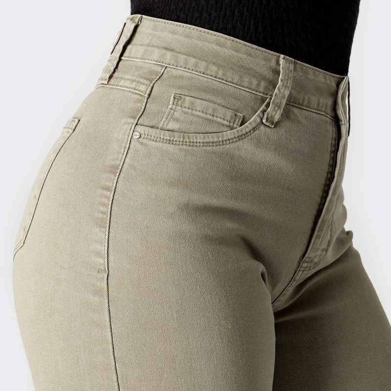 PANTALON BASICO LARI BULL DENIM DRILL STRETCH MUJER - 4