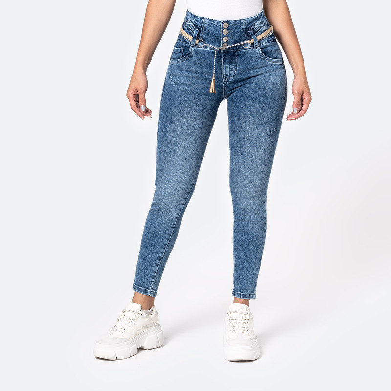 PANTALON MODA ANELISEH DENIM STRETCH MUJER - 1
