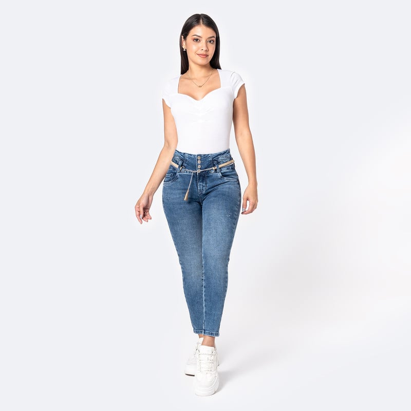PANTALON MODA ANELISEH DENIM STRETCH MUJER - 2