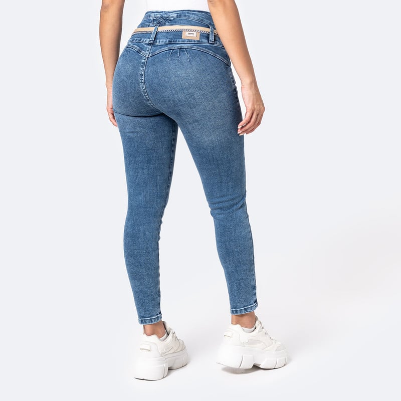 PANTALON MODA ANELISEH DENIM STRETCH MUJER - 3