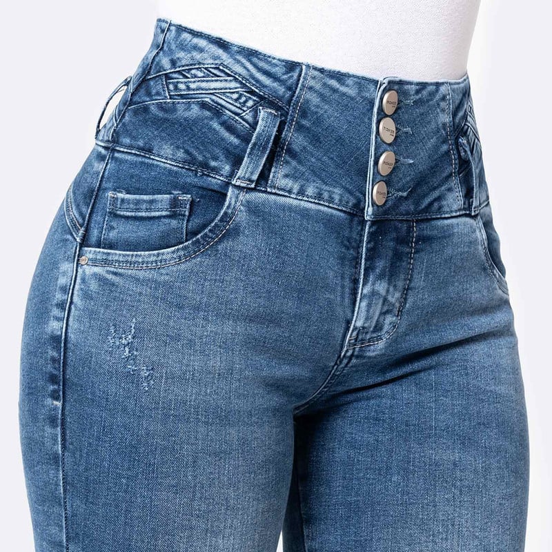 PANTALON MODA ANELISEH DENIM STRETCH MUJER - 4