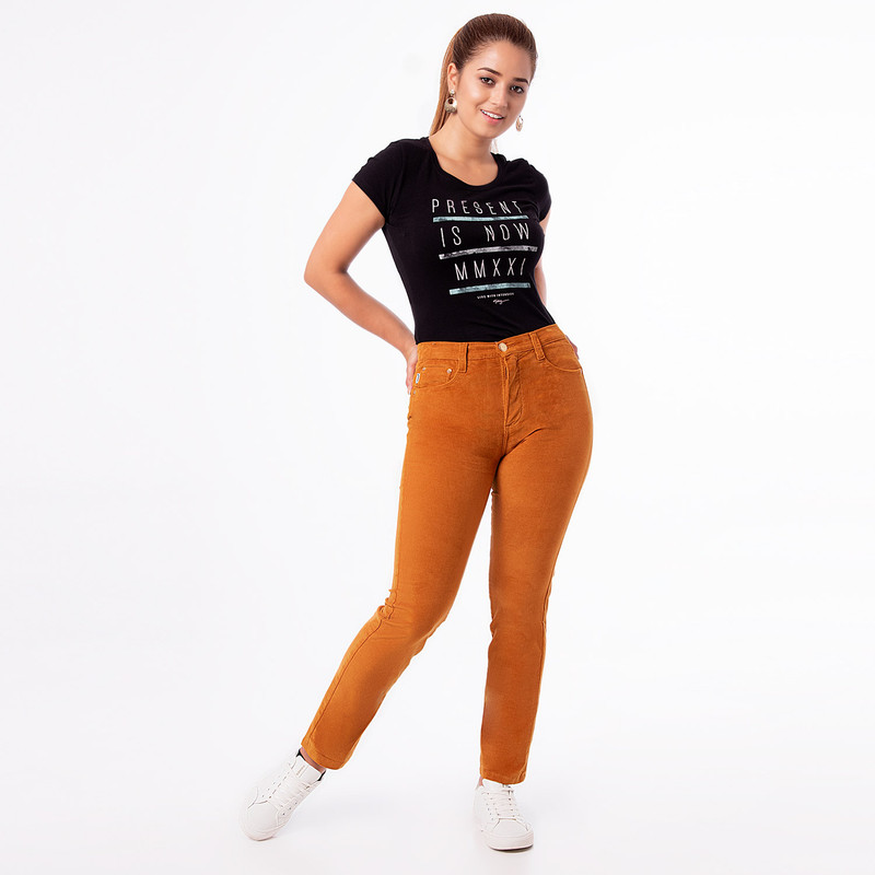 PANTALON CLASICO DIANA CORDUROY STRETCH MUJER - 1