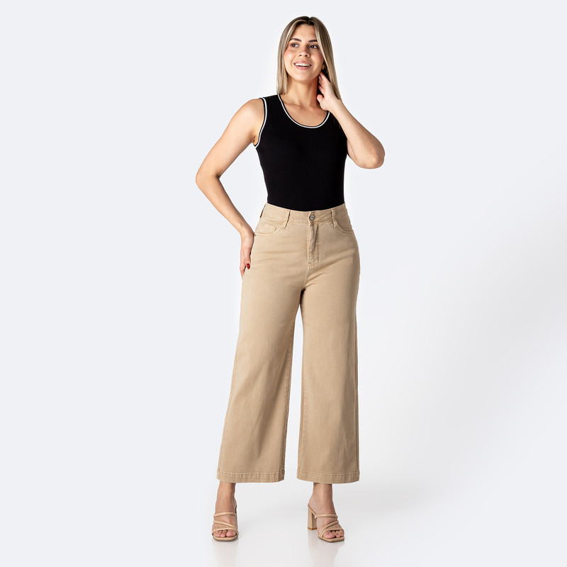 PANTALON BASICO LARI BULL DENIM DRILL STRETCH MUJER - 2