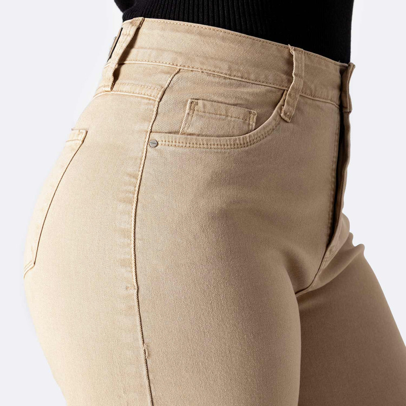 PANTALON BASICO LARI BULL DENIM DRILL STRETCH MUJER - 4