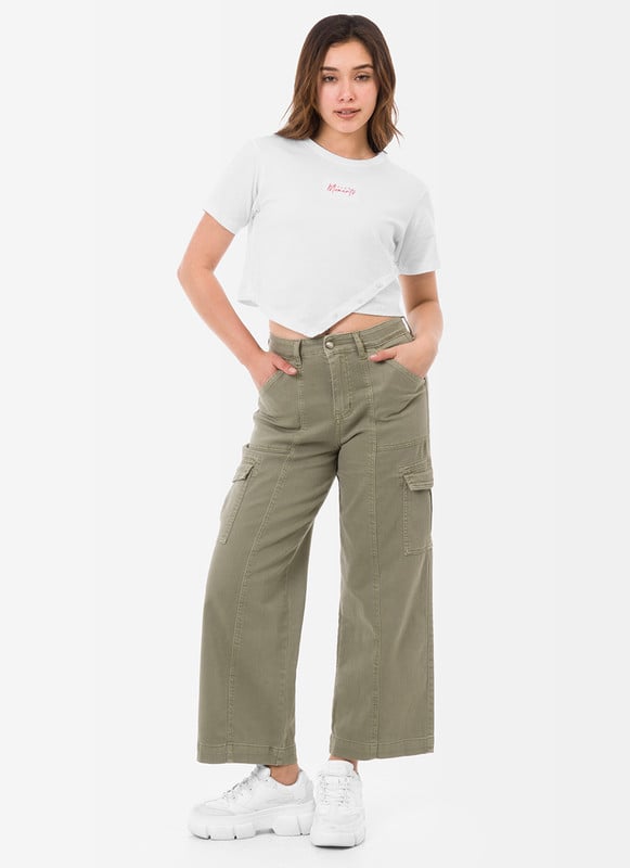 PANTALON CARGO SIOPEA DRILL STRETCH MUJER - 1