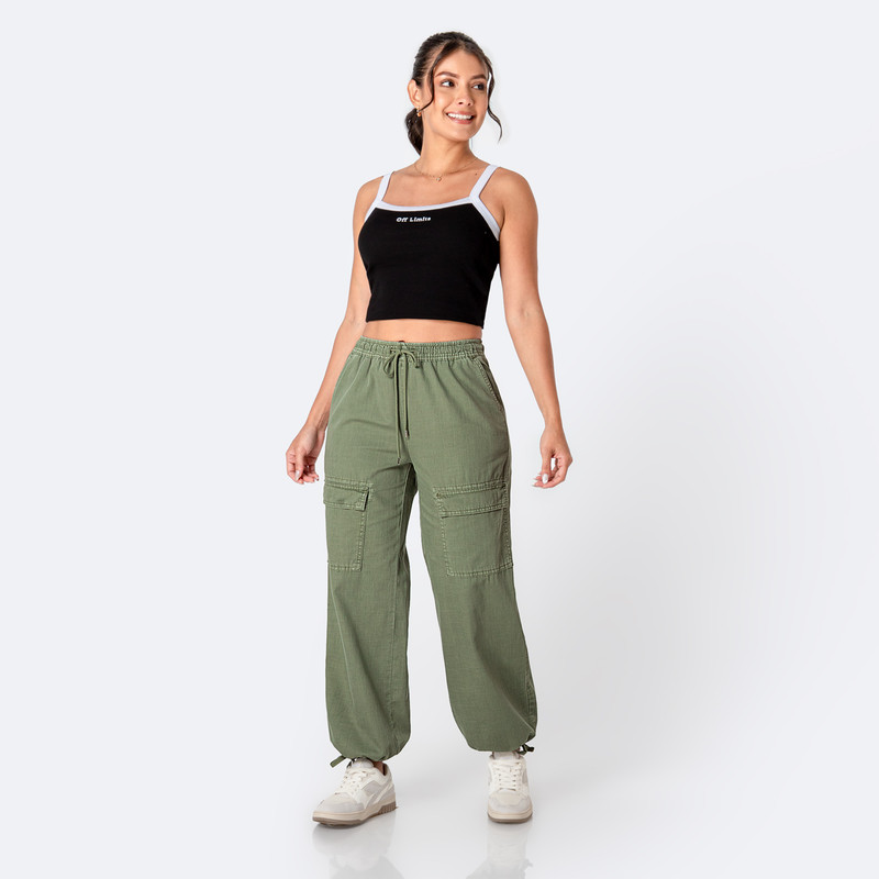 PANTALON JOGGER CARGO MARBELIH DRILL MUJER - 2