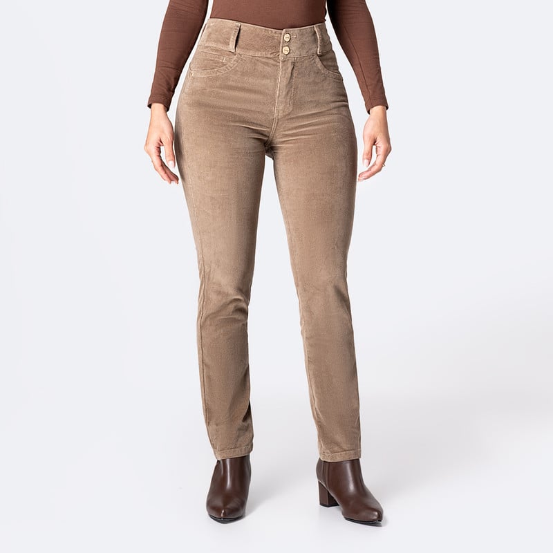 PANTALON CLASICO LARISSA C CORDUROY STRETCH MUJER - 1