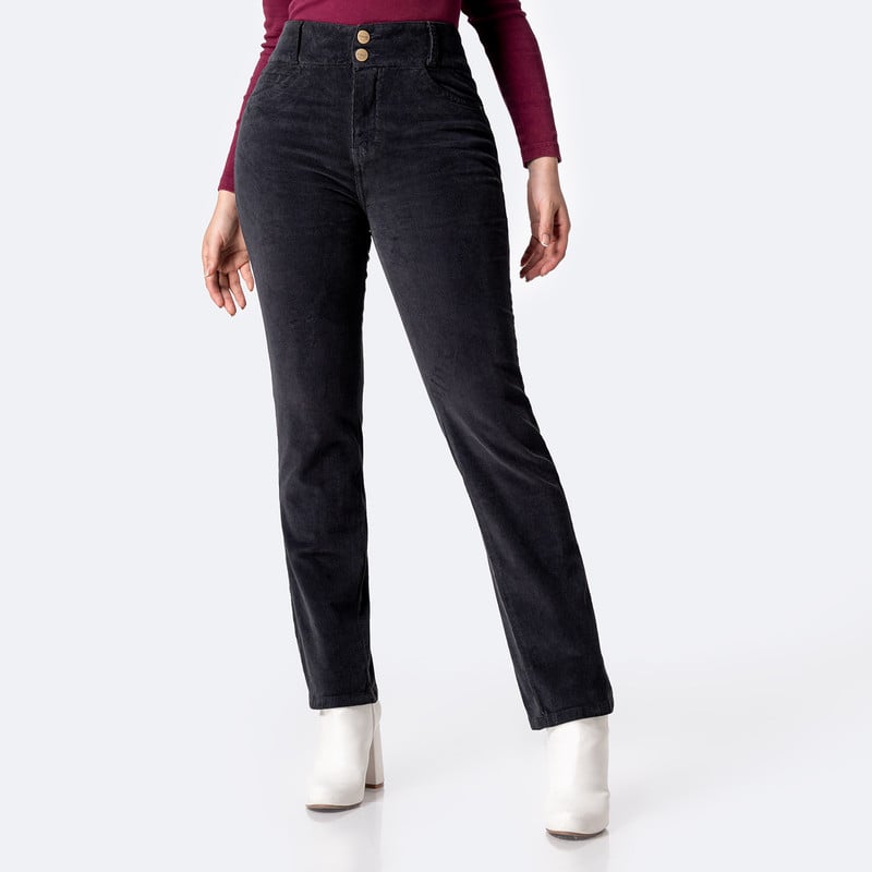 PANTALON CLASICO LARISSA C CORDUROY STRETCH MUJER - 1