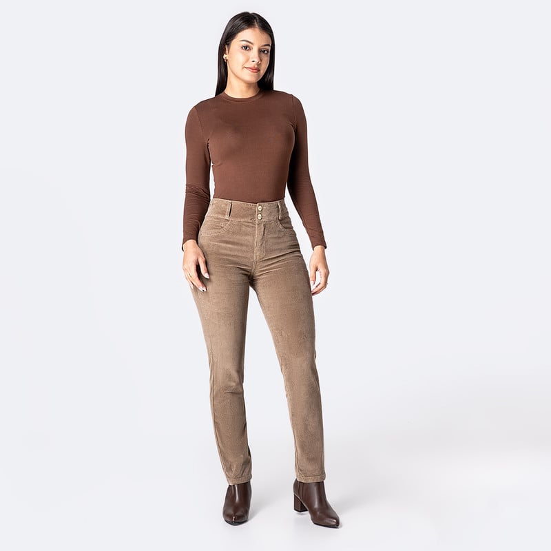 PANTALON CLASICO LARISSA C CORDUROY STRETCH MUJER - 2